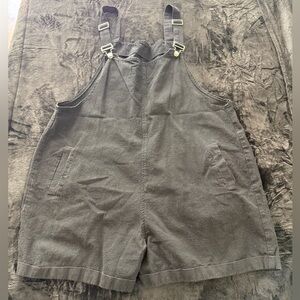 Black Overalls with Buckle Straps